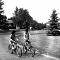 Batawa kids riding bikes